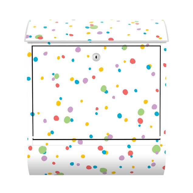 Caixas de correio multicoloridas Drawn Little Dots Colourful