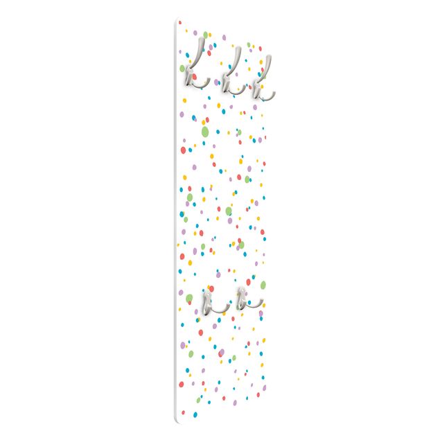 cabideiro de parede Drawn Little Dots Colourful