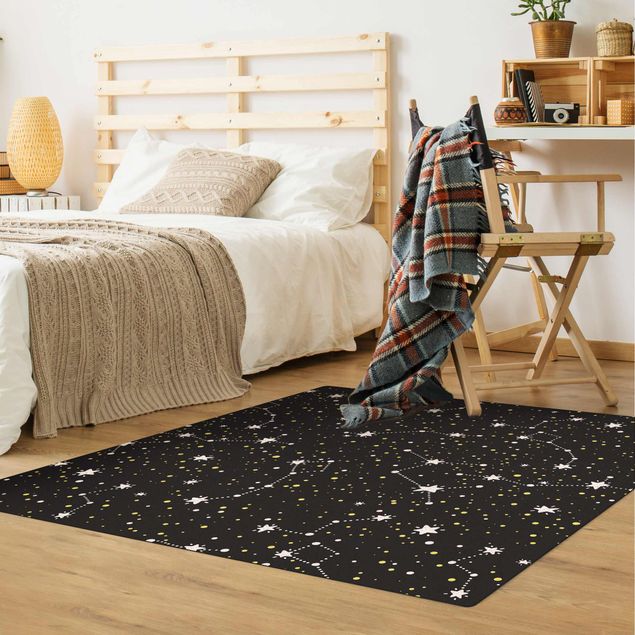 Tapetes antracite Drawn Starry Sky With Great Bear