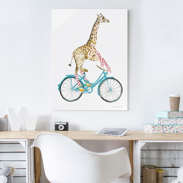 decoração para quartos infantis Giraffe on a joy ride II
