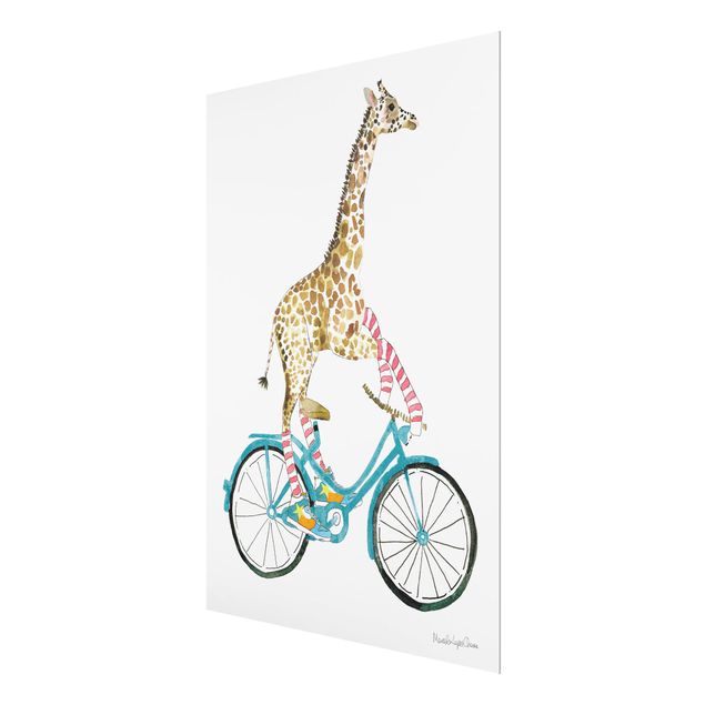 quadros para parede Giraffe on a joy ride II