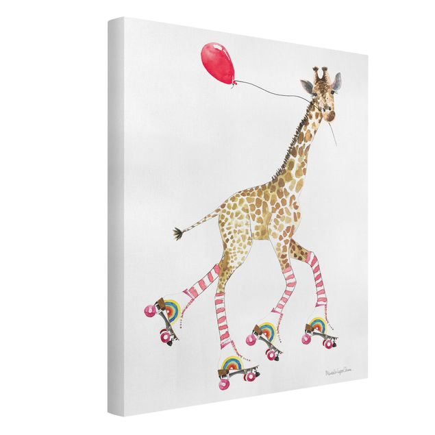 Telas decorativas animais Giraffe on a joy ride
