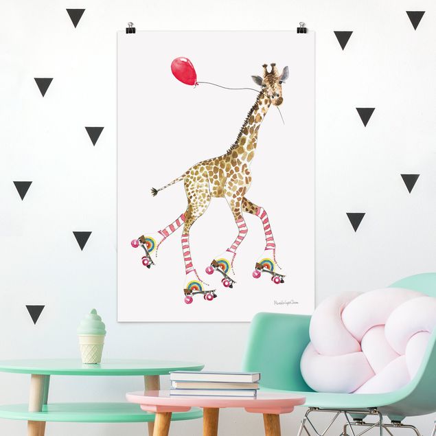 Decoração para quarto infantil Giraffe on a joy ride