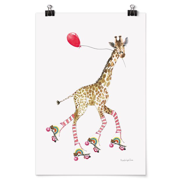 Quadros modernos Giraffe on a joy ride