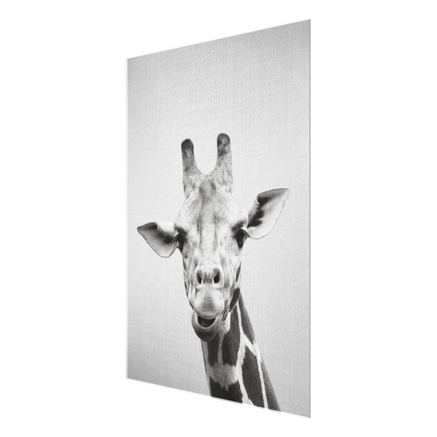 quadros preto e branco para decoração Giraffe Gundel Black And White