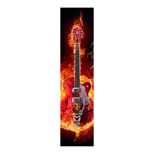 painéis deslizantes Guitar In Flames