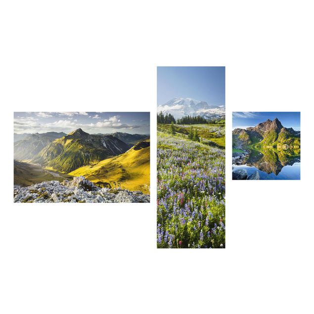 quadros de paisagens Alps Mountain Views
