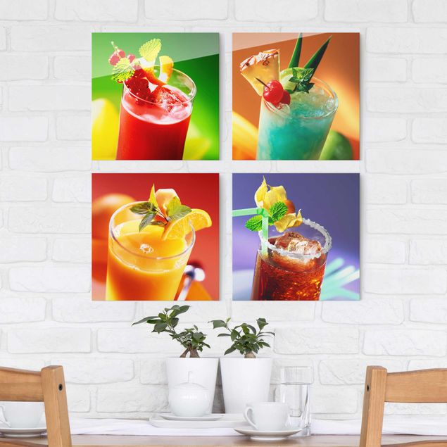 decoraçao cozinha colourful cocktails