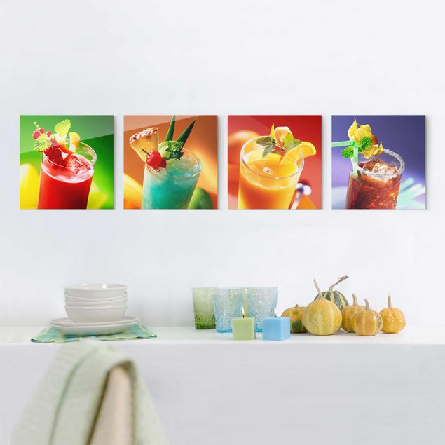 quadros decorativos para sala modernos colourful cocktails
