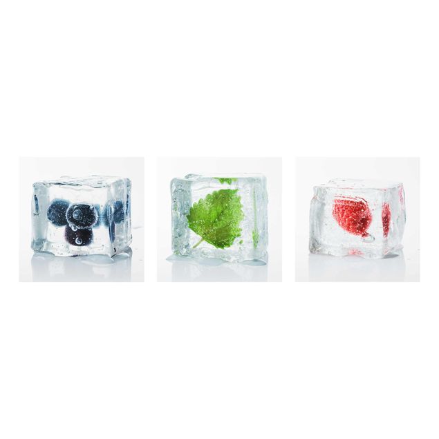 Quadros florais Fruits And Lemon Balm In Ice Cube