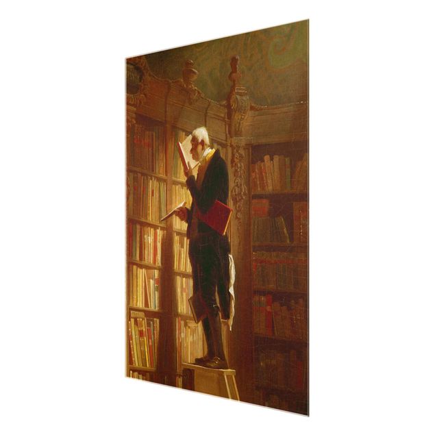 quadros decorativos para sala modernos Carl Spitzweg - The Bookworm (Detail)