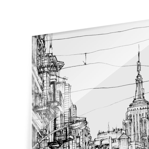 Quadros em vidro cidades e paisagens urbanas City Study Set I