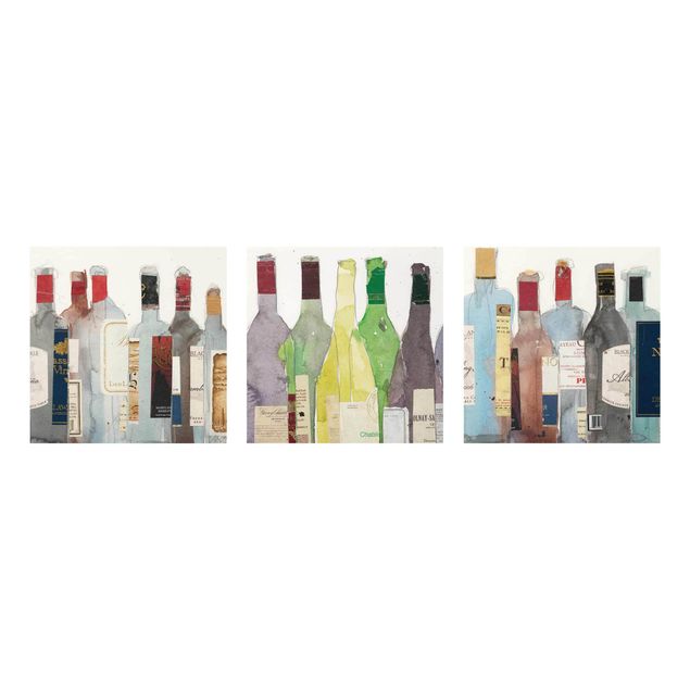 quadro de vidro Wine & Spirits Set I