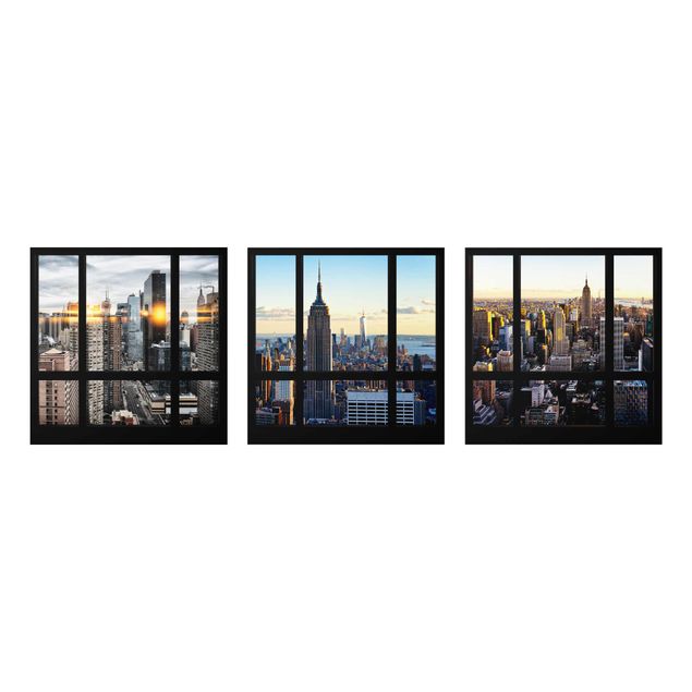 Quadros em vidro cidades e paisagens urbanas Window Views Of New York