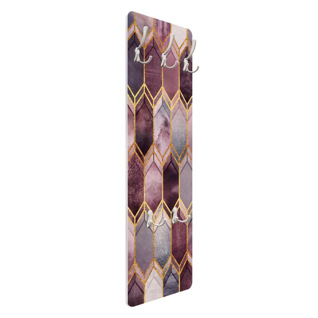 Cabides de parede Stained Glass Geometric Rose Gold