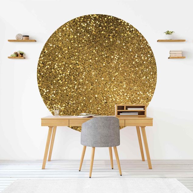 Papel de parede padrões Glitter Confetti In Gold