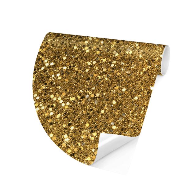 papel de parede prateado Glitter Confetti In Gold
