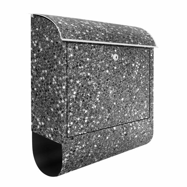 Caixas de correio em preto Glitter Confetti In Black And White