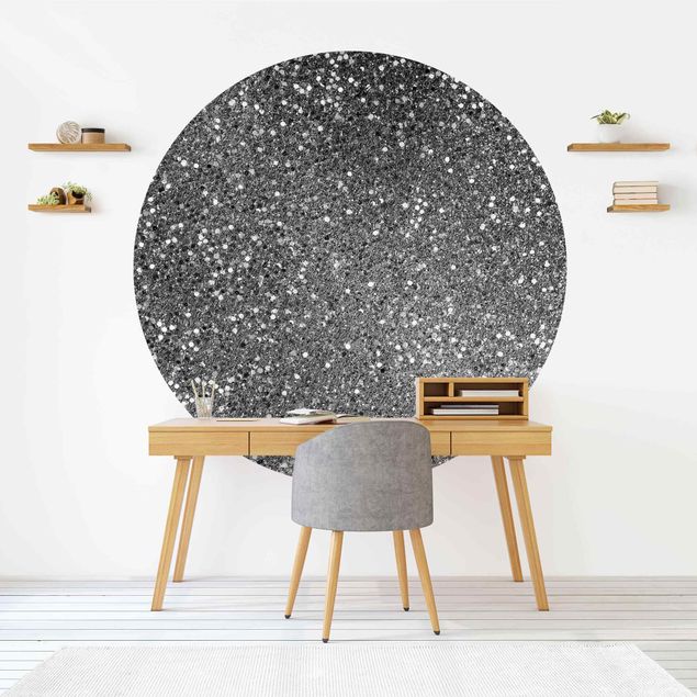 Papel de parede padrões Glitter Confetti In Black And White