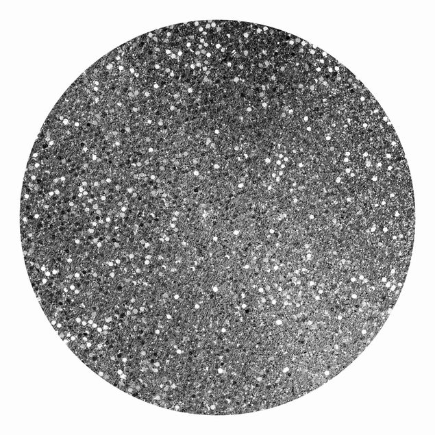 papel de parede moderno Glitter Confetti In Black And White