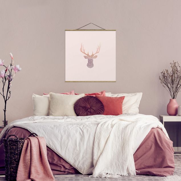 quadros modernos para quarto de casal Shimmering Deer