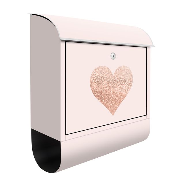 Caixas de correio em rosa Shimmering Heart