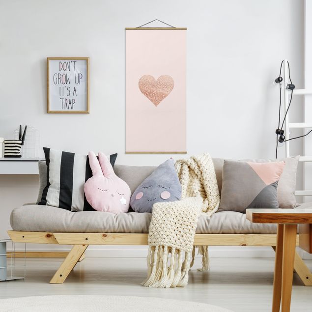 quadros decorativos para sala modernos Shimmering Heart