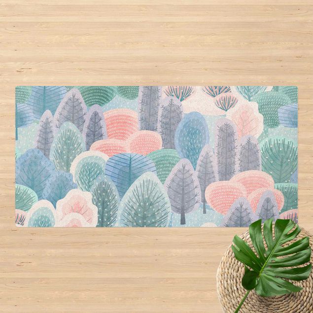 tapete para sala moderno Happy Forest In Pastel
