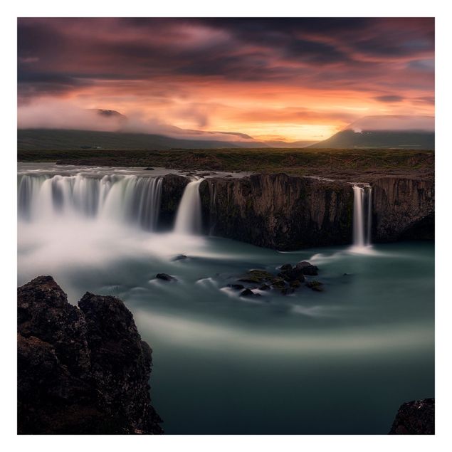 Papel de parede paisagens Goðafoss Waterfall In Iceland