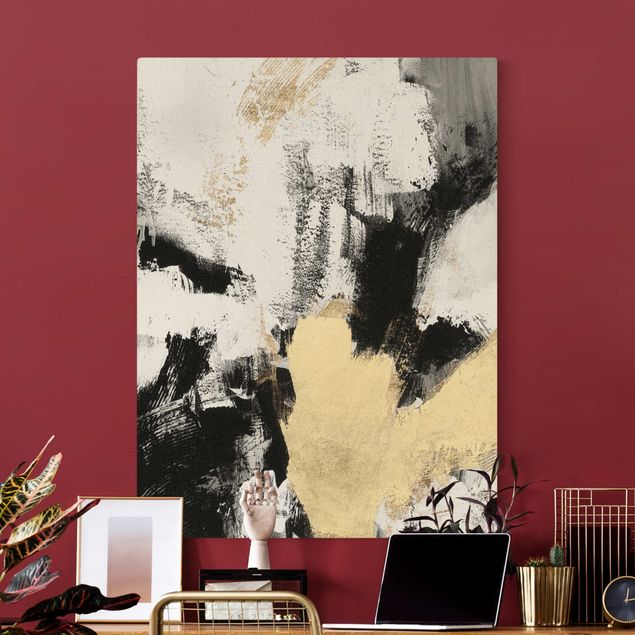 quadros modernos para quarto de casal Golden Collage