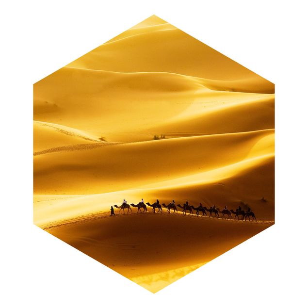 Papel de parede hexagonal Golden Dunes