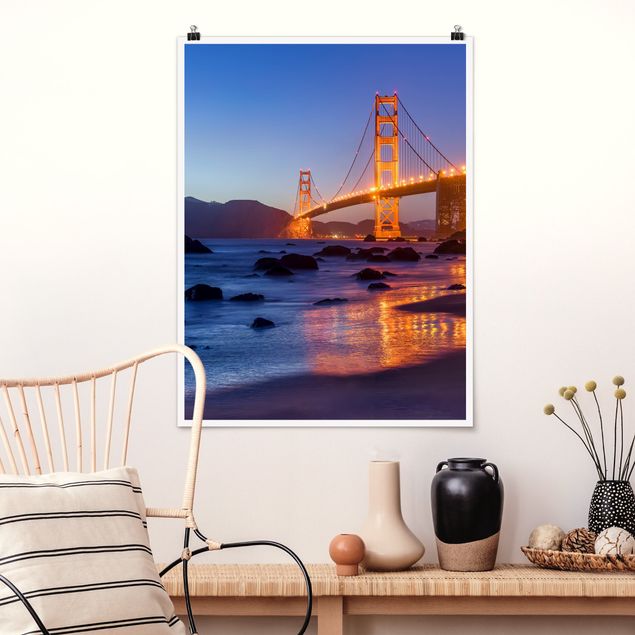 decoraçoes cozinha Golden Gate Bridge At Dusk