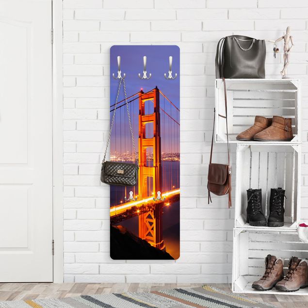 Cabides de parede Golden Gate Bridge At Night