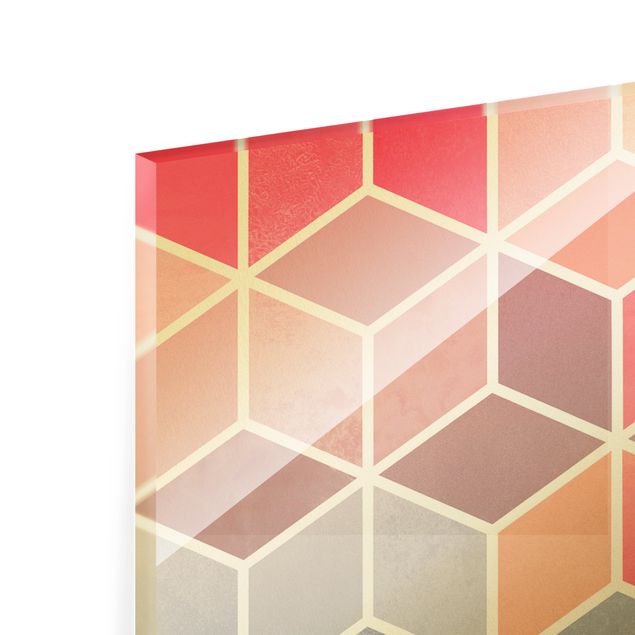 decoração quadros Golden Geometry - Colourful Pastel