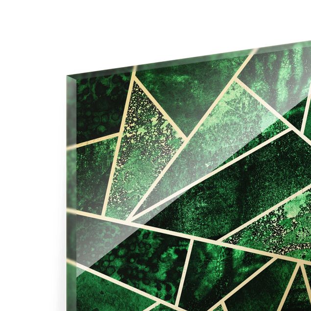 Quadros de Elisabeth Fredriksson Golden Geometry - Dark Emerald