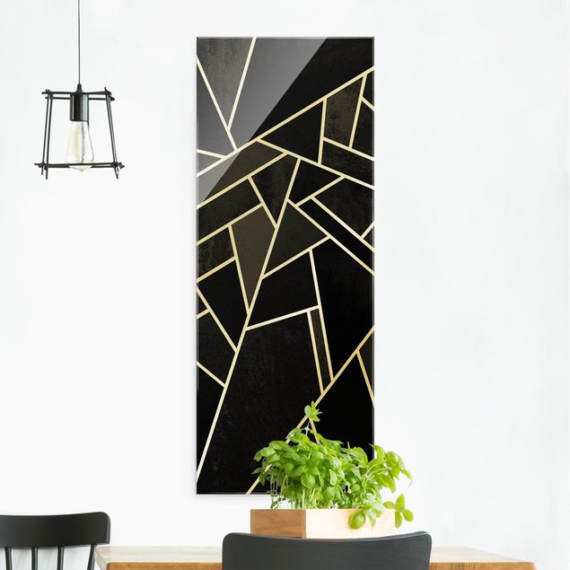 decoraçoes cozinha Golden Geometry - Black Triangles