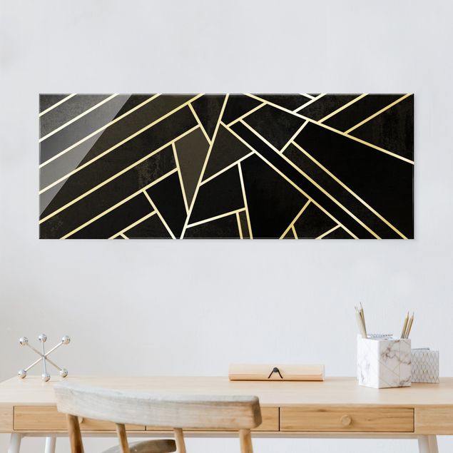 decoraçoes cozinha Golden Geometry - Black Triangles