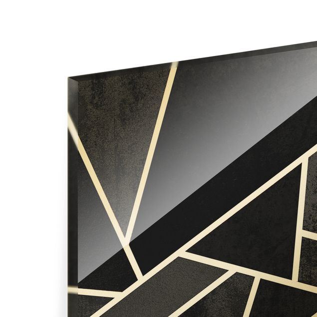 Quadros de Elisabeth Fredriksson Golden Geometry - Black Triangles