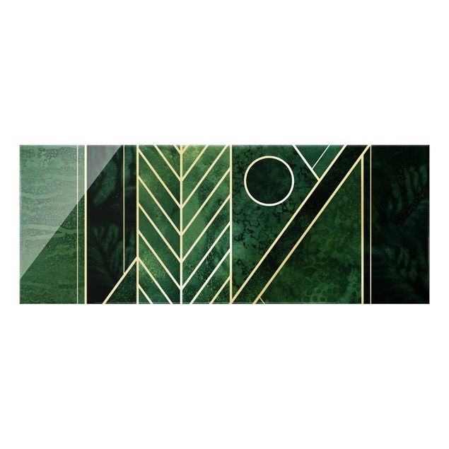 Quadros de Elisabeth Fredriksson Golden Geometry - Emerald