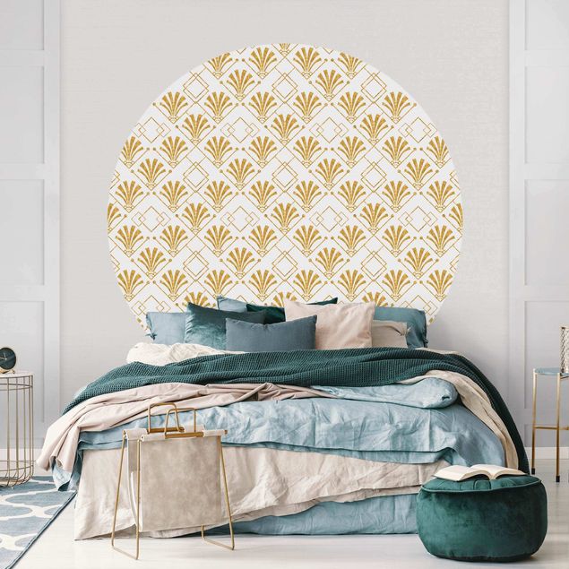 decoraçao cozinha Golden Glitter Look With Art Deco Pattern