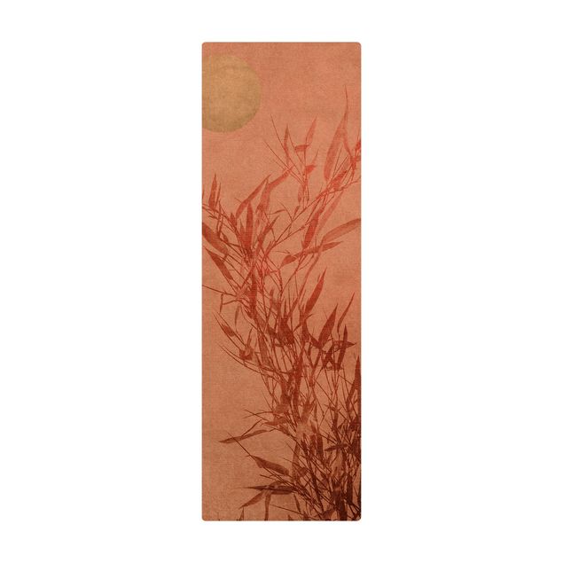 Tapete de cortiça Golden Sun Pink Bamboo
