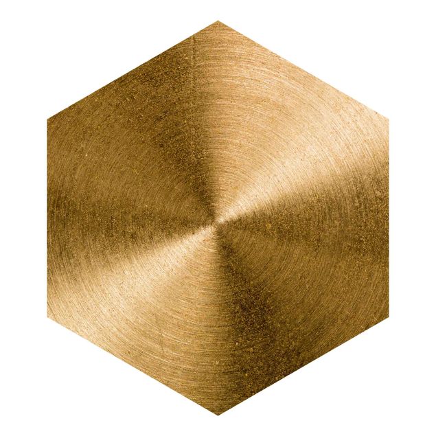 Papel de parede hexagonal Golden Circle Brushed