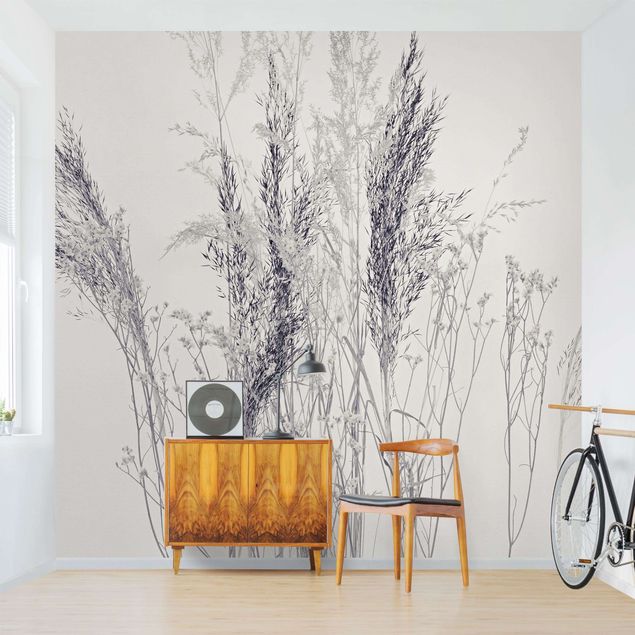 Papel de parede com flores Variations Of Grass
