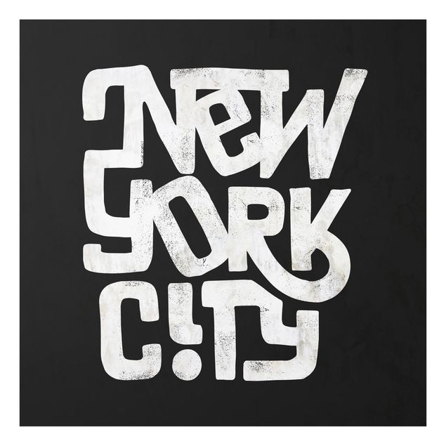 quadros com frases motivacionais Graffiti Art Calligraphy New York City Black