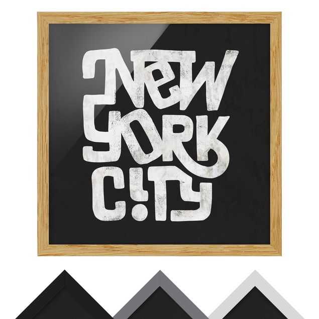 decoração quadros Graffiti Art Calligraphy New York City Black
