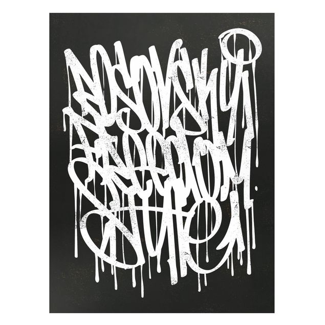 Quadros com frases Graffiti Art Freedom Style