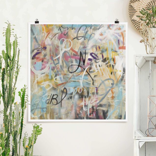 Posters frases Graffiti Freedom In Pastel