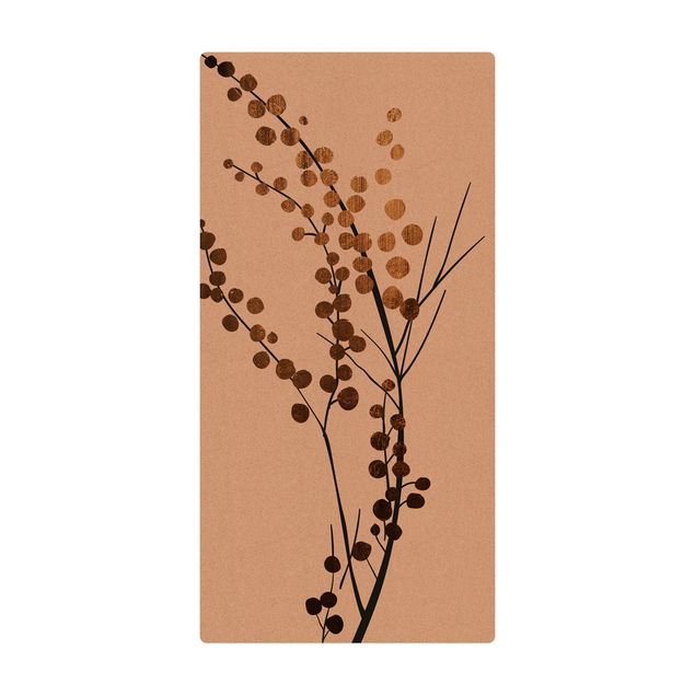 Tapete de cortiça Graphical Plant World - Berries Gold