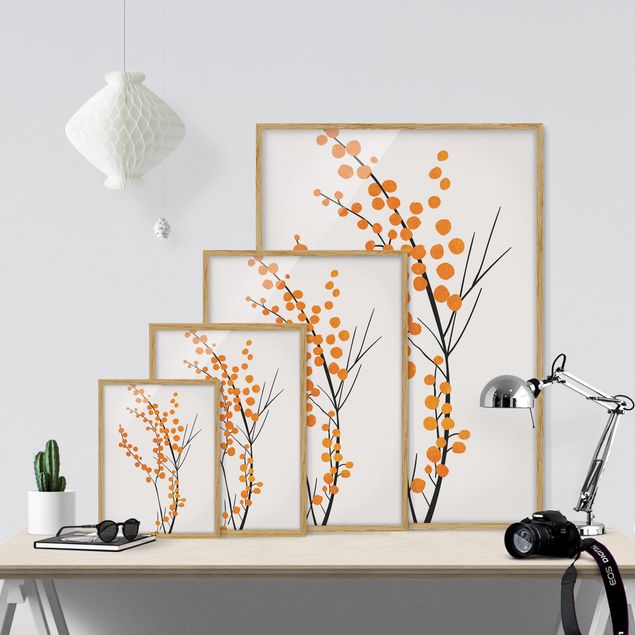 quadro com flores Graphical Plant World - Berries Orange
