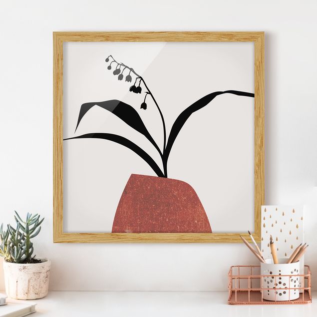 decoraçao para parede de cozinha Graphical Plant World - Lily Of The Valley